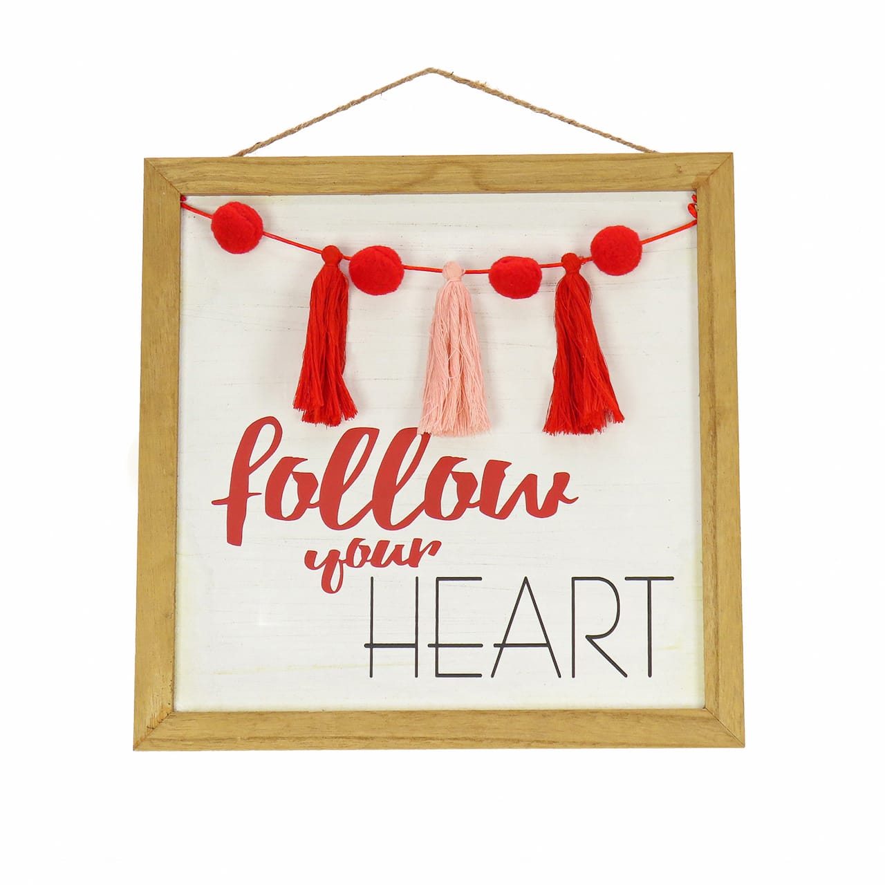 13" Valentine's Day Collection Red Follow Your Heart Hanging Wall Decoration
